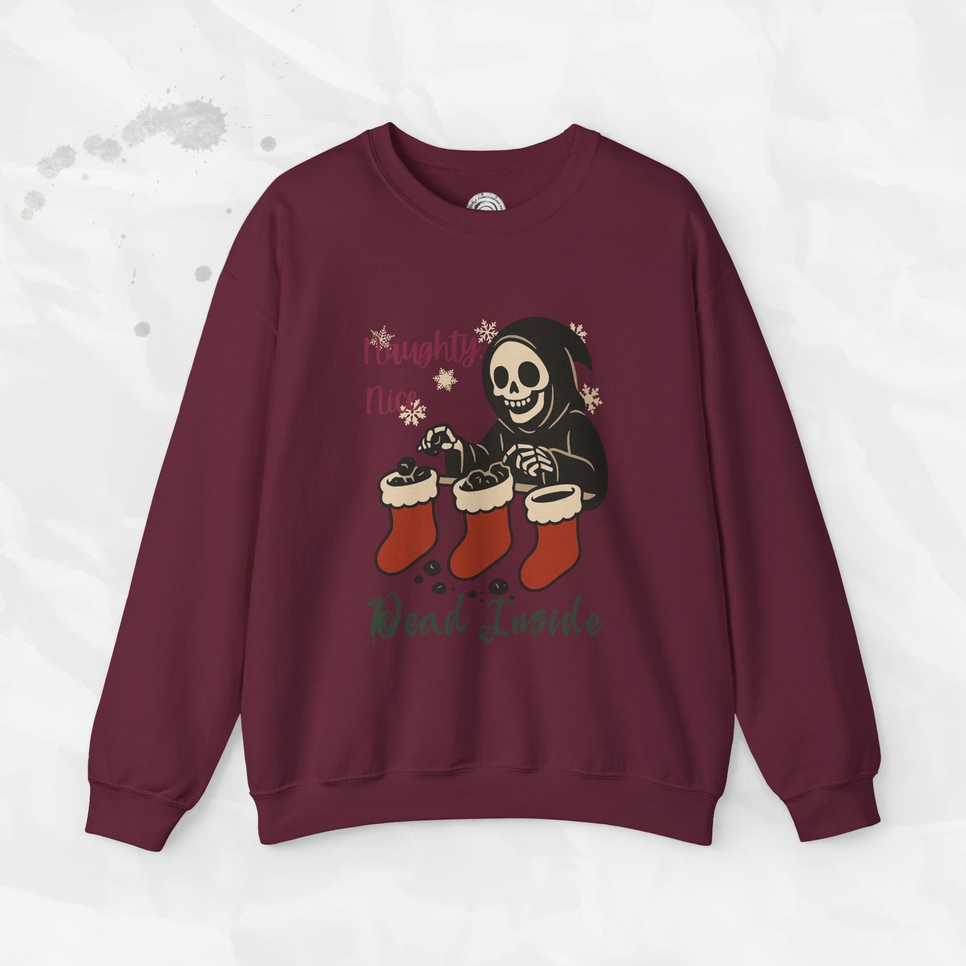 Naughty, Nice, Dead Inside – Crewneck Sweatshirt