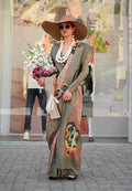 Multi Colour Silk Blend Digital Print Casual Classic Saree