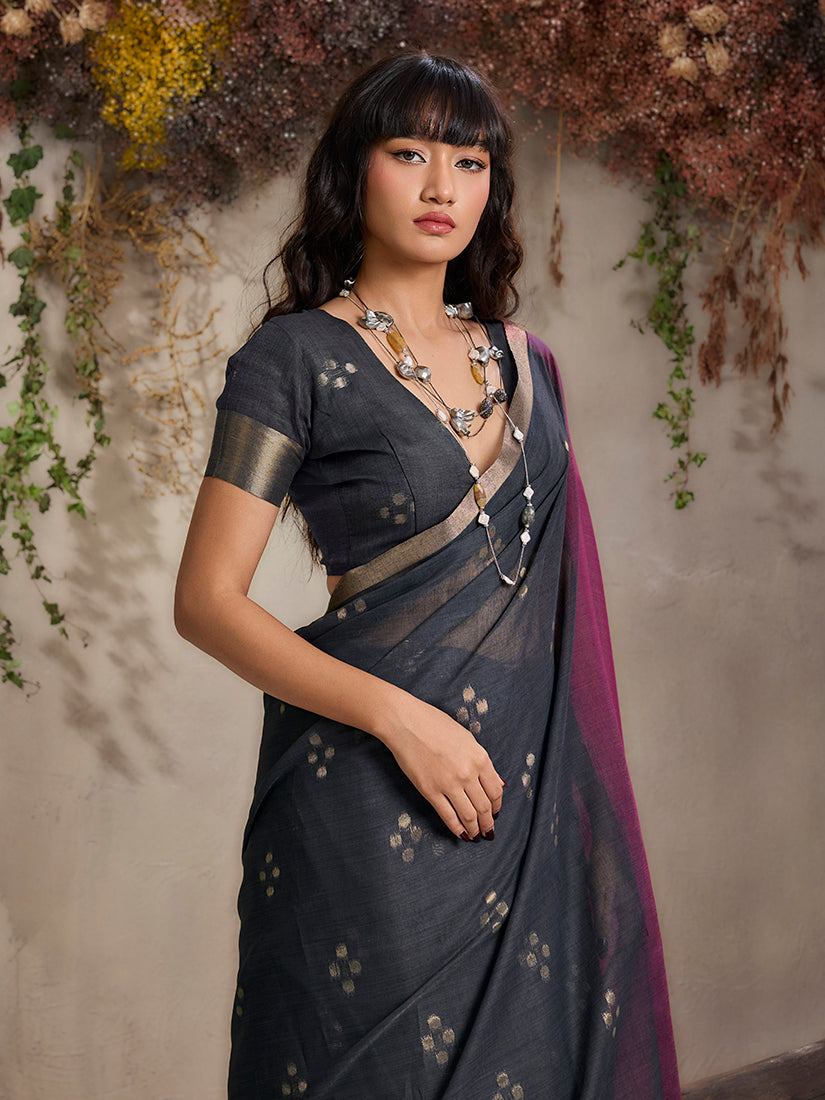 Multi Colour Viscose Cotton Weaving Contemporary Saree