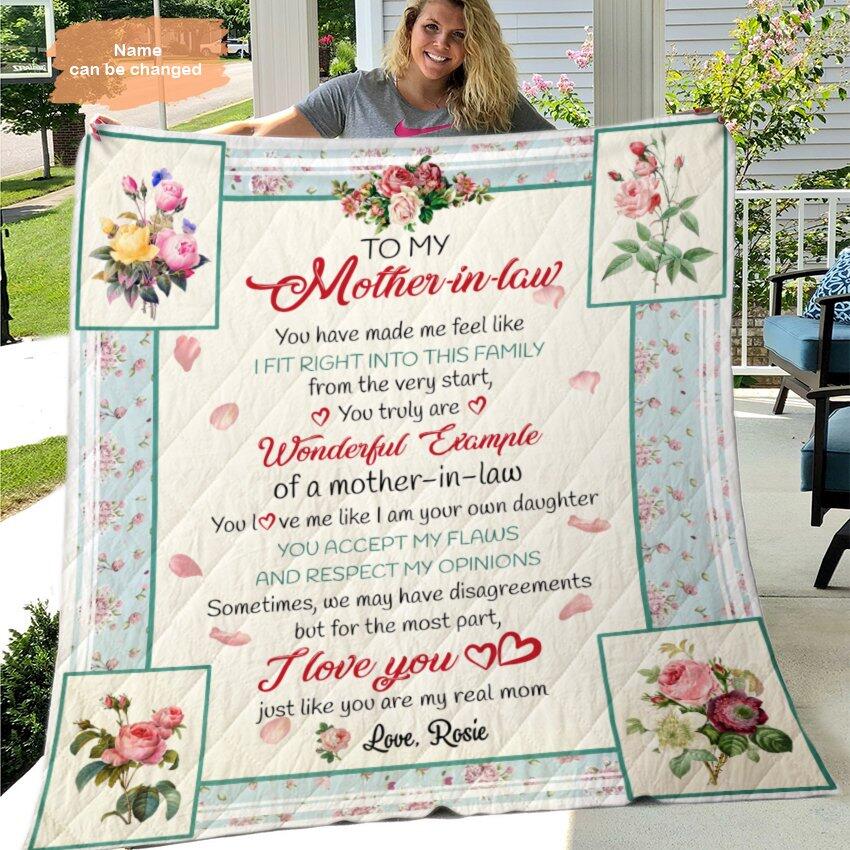 Personalized Mother-in-law Fleece Blankets - Best gift for Mother's day - You truly are wonderdul example - KE3RBB