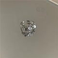 High-End Opal & Moonstone Ring For Women, Luxury Niche Design, Lava Zircon Adjustable Index Finger Ring