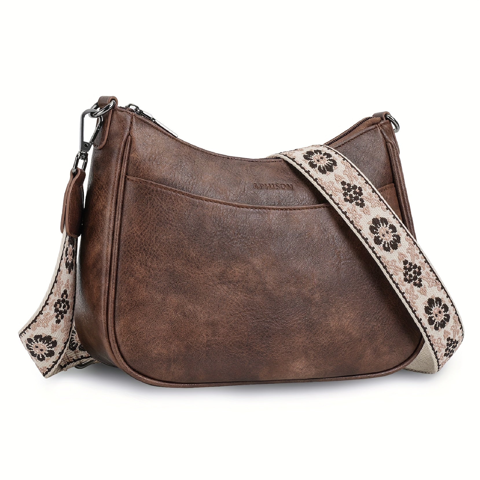 Vintage Crossbody Bag Chic Shoulder Purse Adjustable Strap