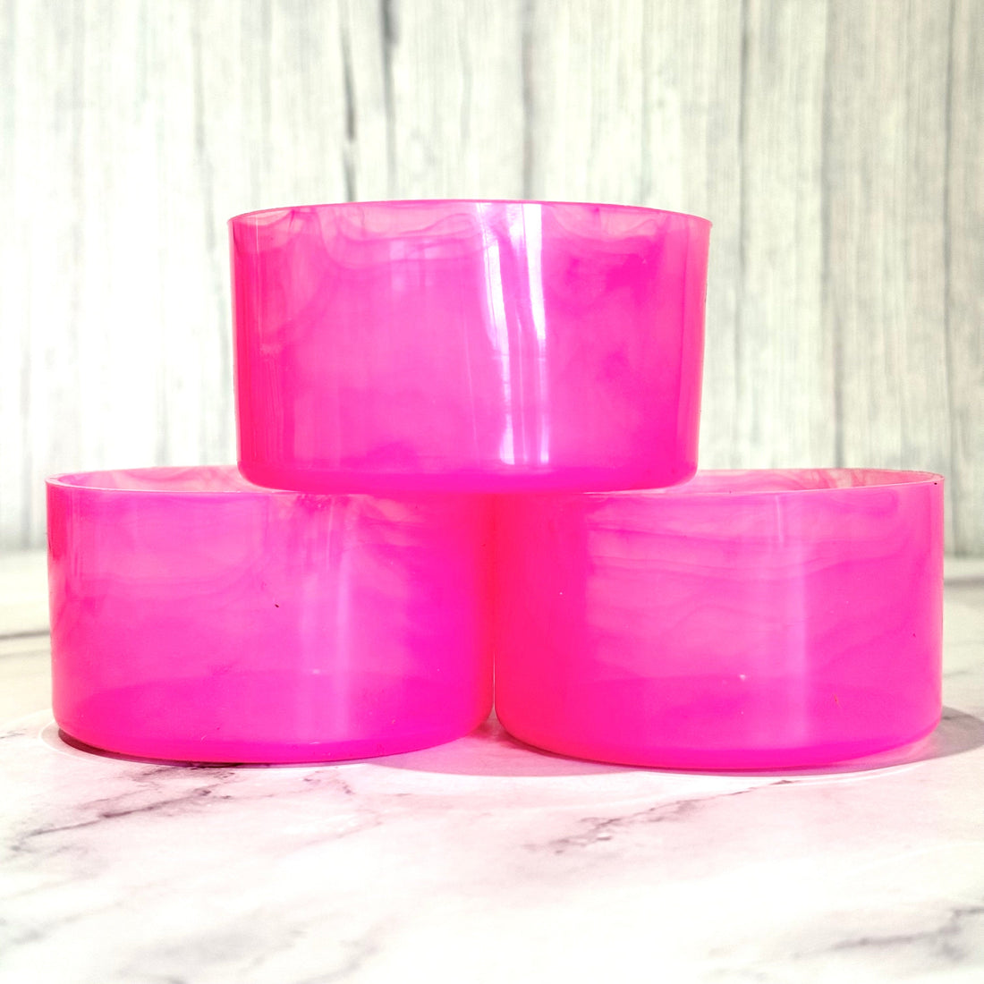 Clear Marble Tinted Hot Pink  Boot