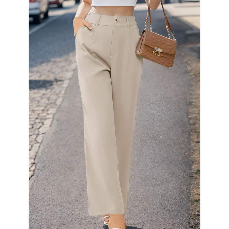 Women’s Elegant Tailored Suit Pants with Side Pockets Office Trousers - Image 3
