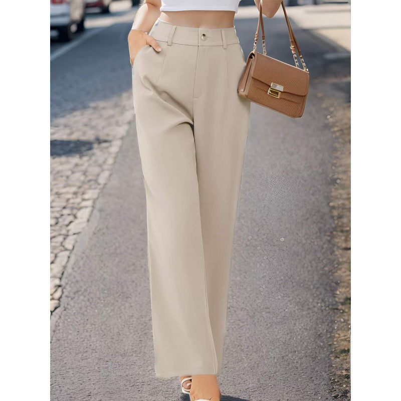 Women’s Elegant Tailored Suit Pants with Side Pockets Office Trousers - Image 3