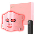 VYM Infrared Light Therapy Mask: High Power for Glowing Skin – Ultra-Thin 1.8mm 4.6oz, 830nm 633nm 590nm, Rechargeable, Red light therapy for face Luxury Gift - Pink Windmill