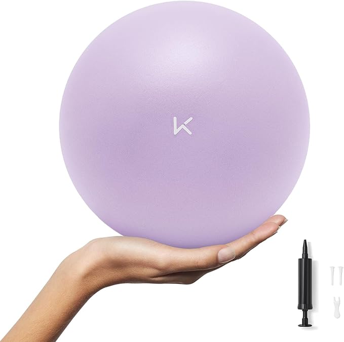 KEEP Pilates Small Exercise Ball Anti-Burst - Thickened Yoga Ball With Pump for Physical Therapy, Fitness, Workout, and Core Strength