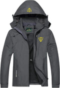 GIISAM Mens Windproof Jacket Waterproof Lightweight Mountain Sport Jacket for Men Hooded Windbreaker Raincoat