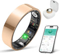 Smart Ring for Women & Men Fitness Tracker with Heart Rate, Blood Pressure,Blood Oxygen,Step Counting, Sleep Monitoring,IP68 Waterproof for iPhone and Android, No Subscription Fee (Rose Gold, 12)