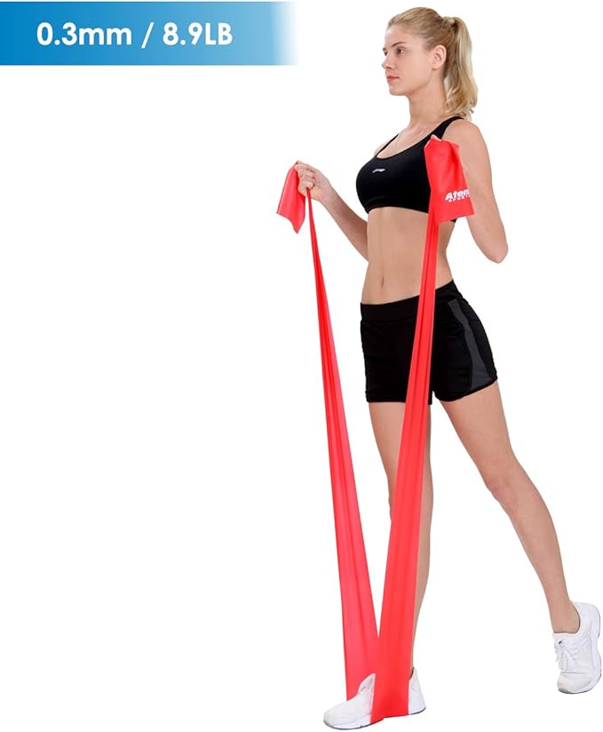 Exercise Bands for Physical Therapy | Resistance Band for Fitness, Yoga, Pilates | Long Resistance Bands for Working Out | Elastic Band for Exercise | Stretch Band