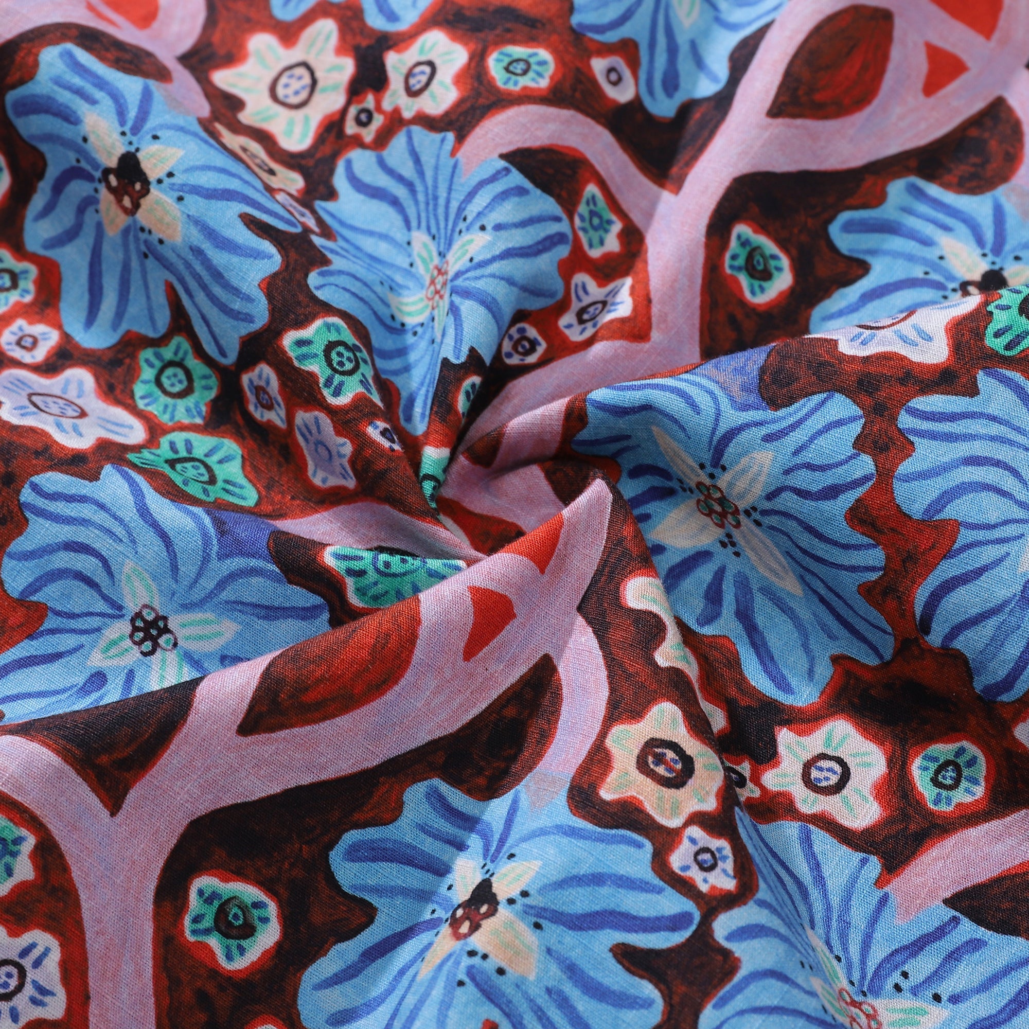 1940s Vintage Hawaiian Shirt For Men Midnight Garden Shirt Camp Collar 100% Cotton