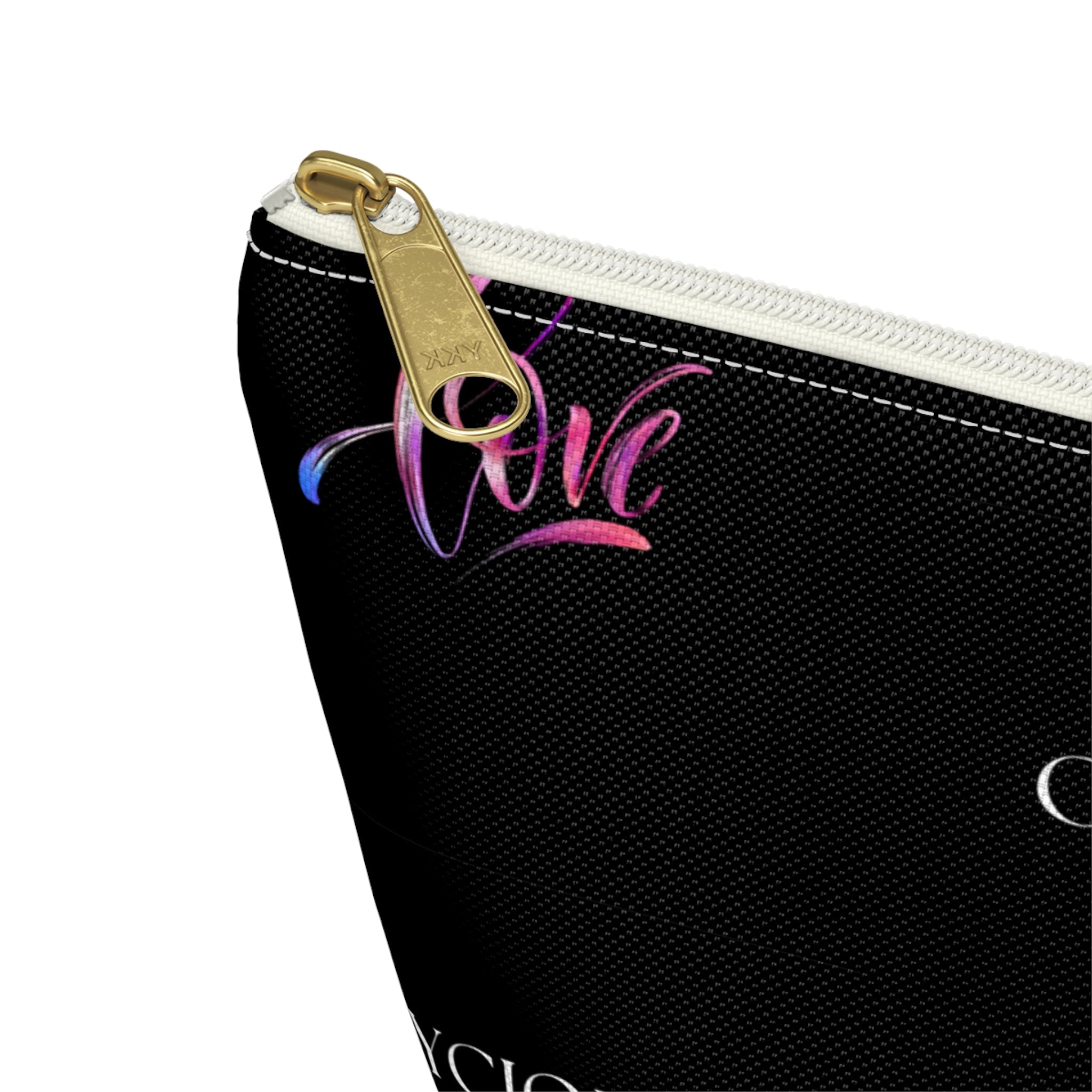 Modern Minimalist Accessory Pouch with Zip Closure in Pink Purple