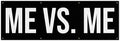 Damdekoli Me Vs Me Banner - Motivational Home Gym Decor - Large Quote Wall Art - Weightlifting - Inspirational (96 x 32 Inches)