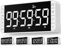 7.8'' Extra Large LED Kitchen Timer: 99H Countdown Countup with 3 Brightness, 5 Alarms & 4 Volume Levels, Magnetic Rechargeable Timer for Cooking, Classroom, Home Gym