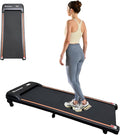Compact desk treadmill with removable workstation tray for office use