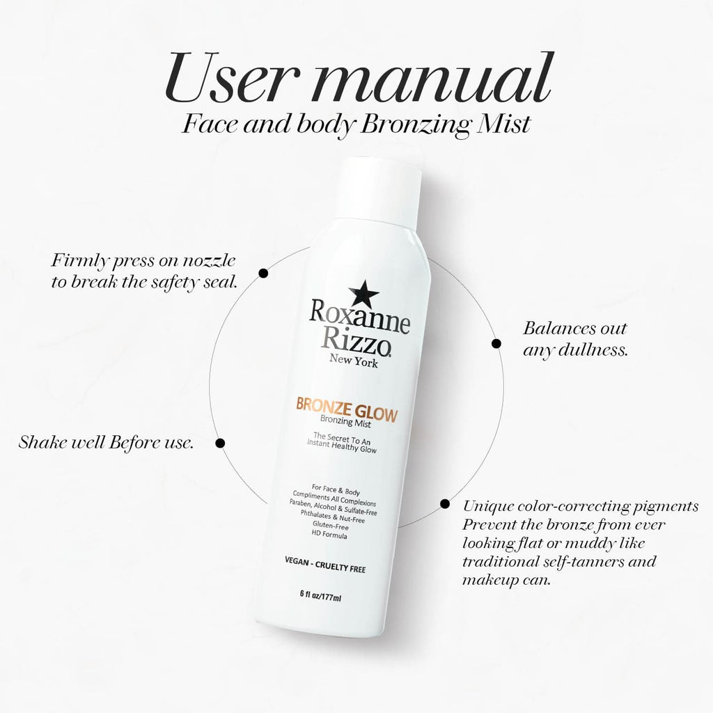 Bronzing Mist Face & Body Spray for Instant Healthy Glow 6oz