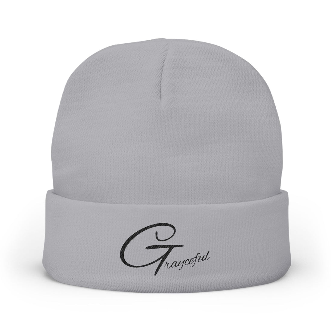 Grateful Embroidered Knit Beanie – Cozy Winter Hat for Women