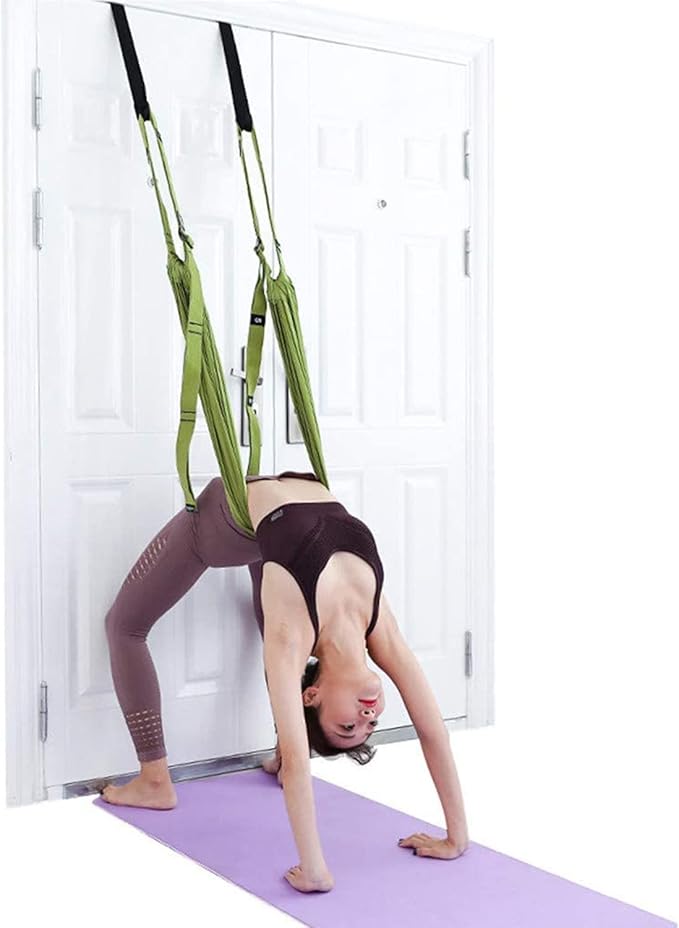 Yoga Fitness Stretching Strap, Adjustable Leg Stretcher Back Bend Assist Trainer, Improve Leg Waist Back Flexibility Home Gym Equipment for Rehab Pilates Ballet Cheerleading Splits Gymnastics