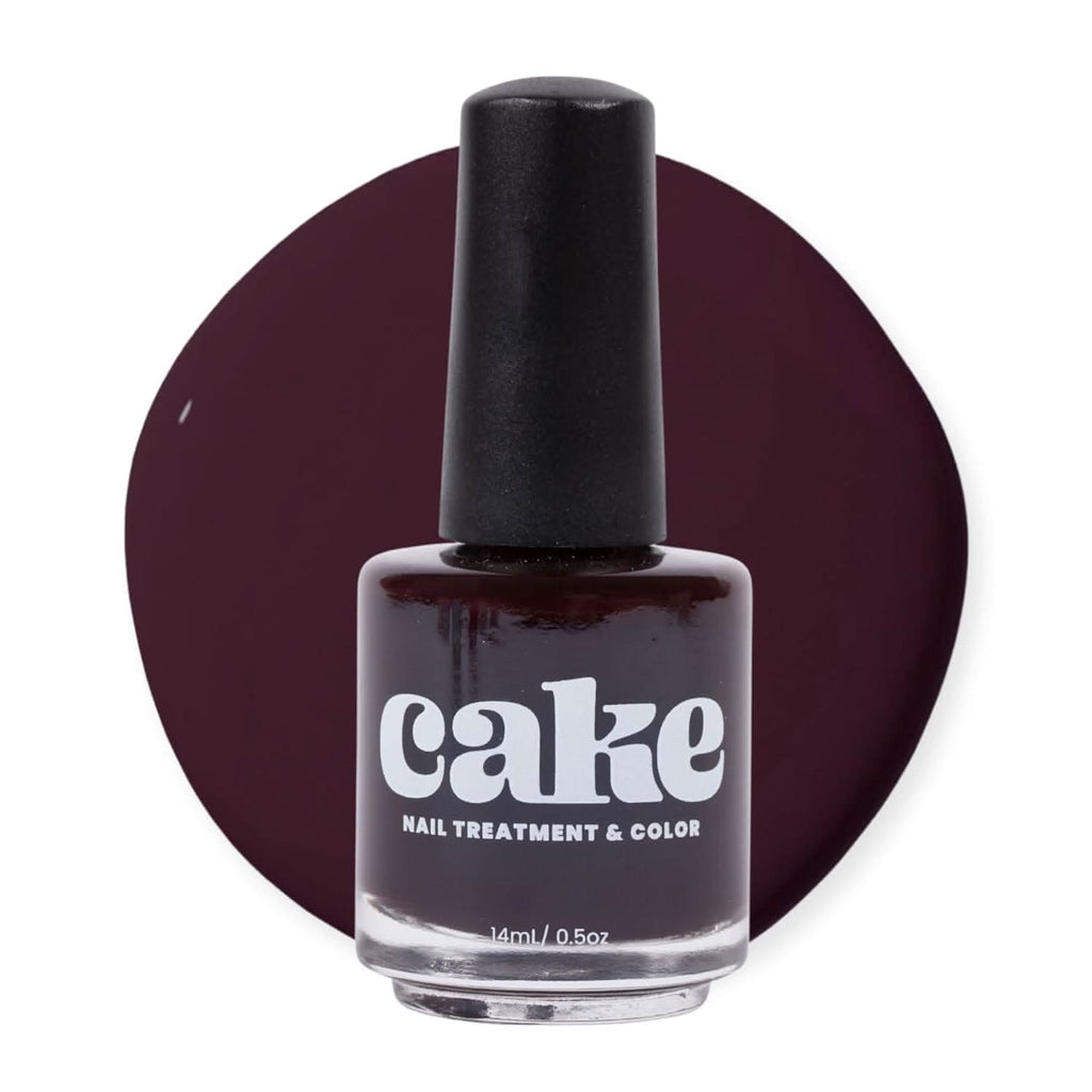 Midnight Rendezvous black nail polish with red undertones by The Beauty Box