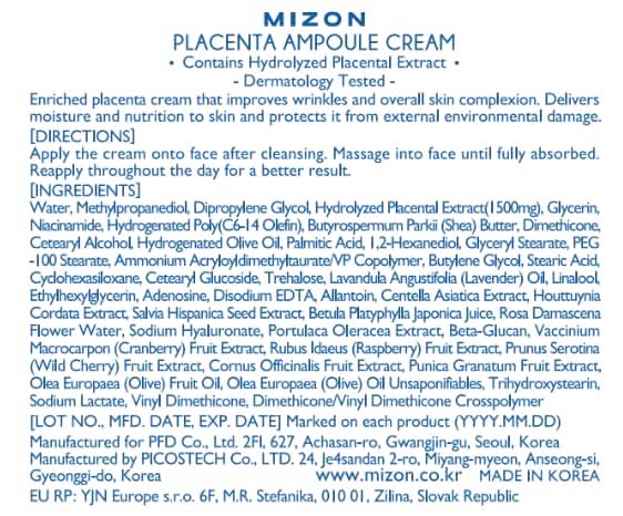 Placenta Ampoule Cream - Nutritive Face Moisturizer