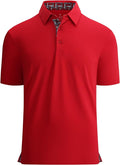 Active men's performance golf polo in a solid color finish
