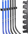 Hikeen Hockey Stick Wall Mount, Enhanced Stability Ice Hockey Stick Display Holder, Space-Saving Hockey Stick Organizer Holds up to 6 Sticks for Any Home Office Wall