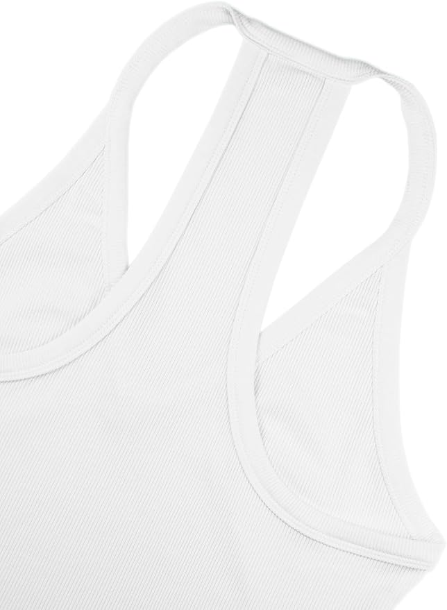 iGENJUN Workout Tops for Women Racerback Basic Tank Summer 2025 Camisole V Neck Slim Fit Ribbed Sleeveless