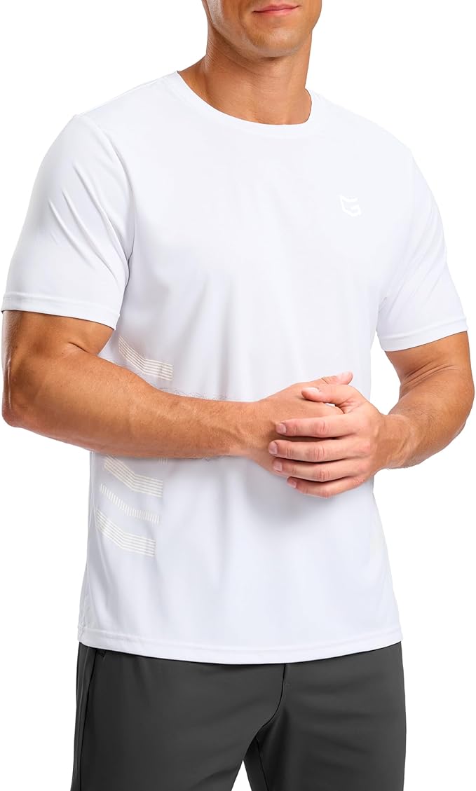 Men's Quick-Dry Athletic Short Sleeve Running & Workout Gym Shirt