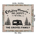 Personalized Camping Rug - Best Gift For Camping Lover - Making Memories One Campsite At A Time