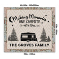Personalized Camping Rug - Best Gift For Camping Lover - Making Memories One Campsite At A Time