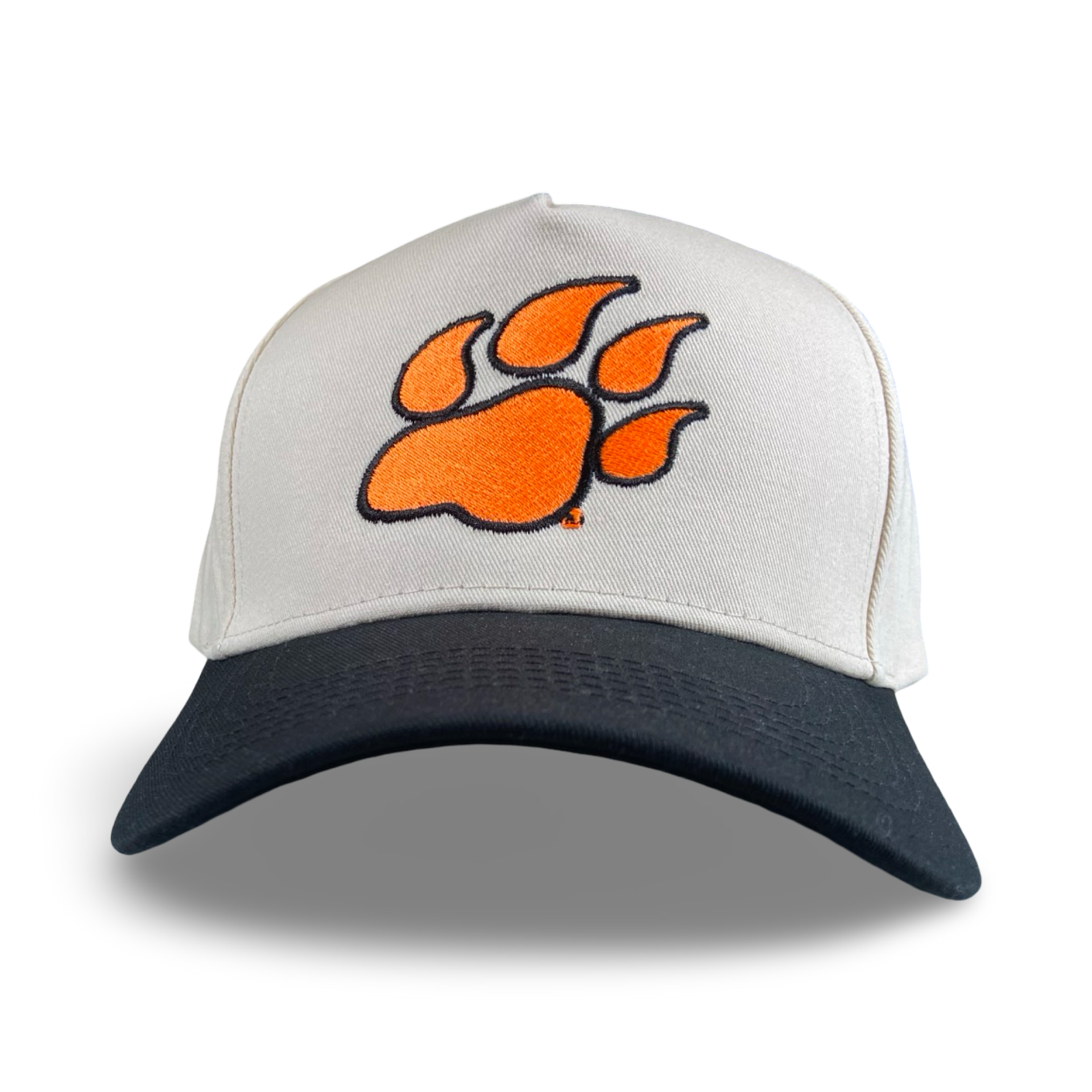 Kats Paw Trucker Hat Bearkat Orange Navy and Beige