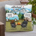 Personalized Camping Husband And Wife Chat Box Pillow Cover - Best Gift For Couple - Husband And Wife Camping Partners For Life
