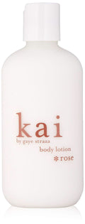 Luxurious bottle of kai Rose Body Lotion enriched with shea butter and botanical extracts.