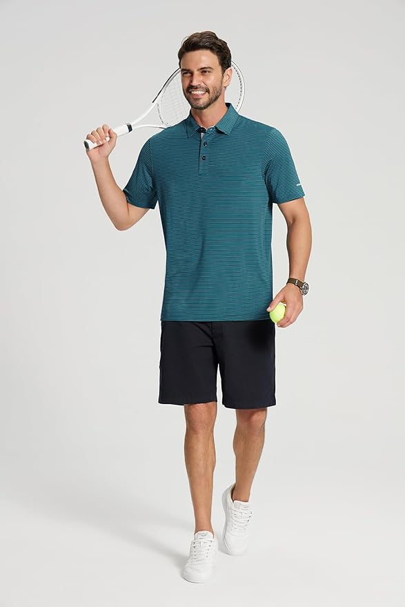 Men's Lightweight Golf Polo - Quick Dry Performance Sport Shirt