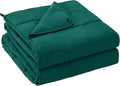 yescool Weighted Blanket for Adults (17 lbs, 48" x 72", Dark Green) Cooling Heavy Blanket for Sleeping Perfect for 190-210 lbs, Twin Size Breathable Blanket with Premium Glass Bead, Machine Washable