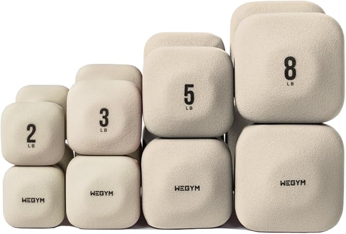 SafeGrip Dumbbells, Anti-Slip, Anti-Roll, Thick Handles, Free Weights, Square Dumbbells for Secure Workouts at Home, Weightlifting, and Personal Training