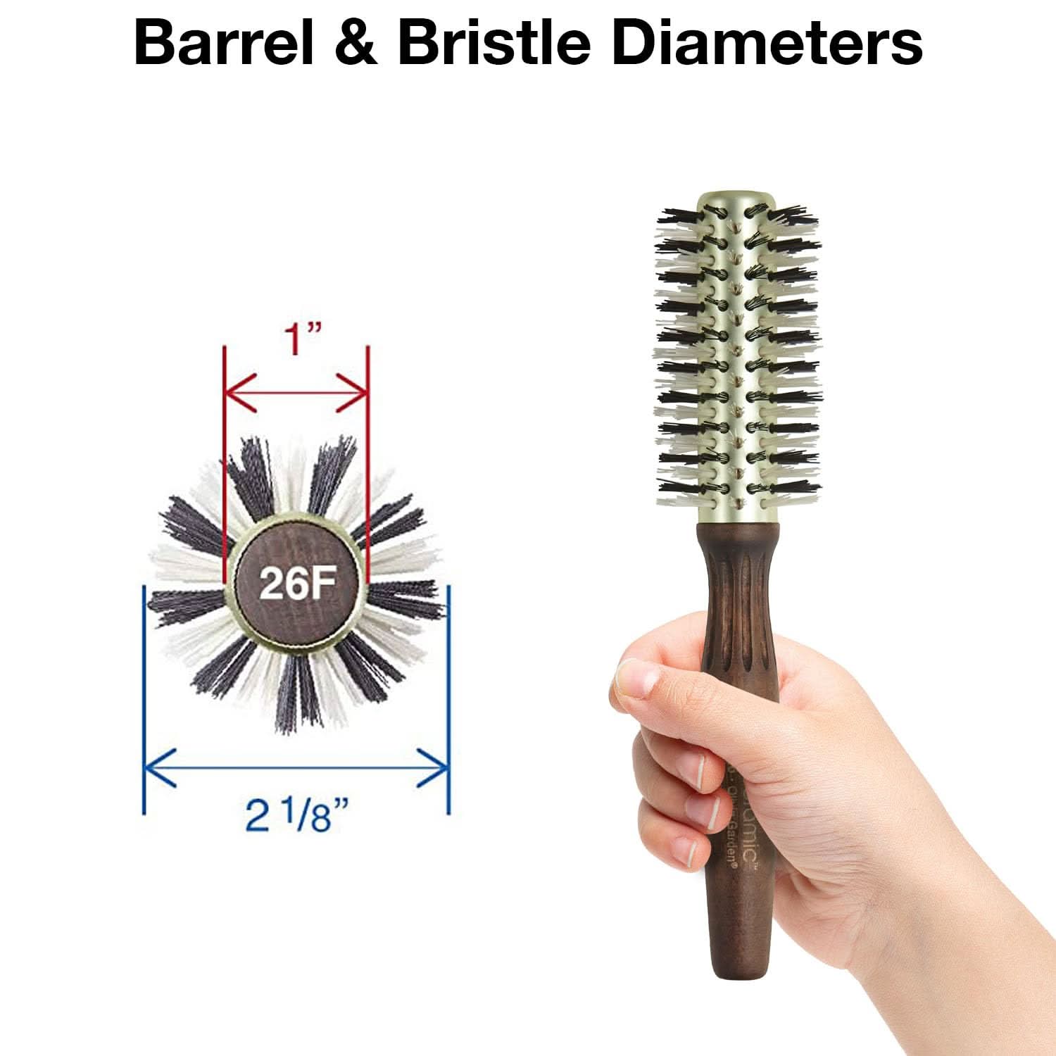 Eco Ceramic Thermal Hair Brush 2 1/8 Inch for Frizz-Free Styling
