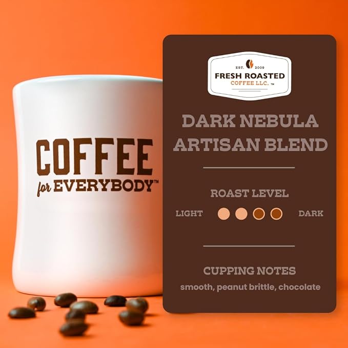 Fresh Roasted Coffee, Dark Nebula, 2 lb (32 oz), Medium Roast, Kosher, Whole Bean
