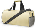 C&F BOGMOST Small Gym Bag for Travel & Duffel - 17 Inch Lightweight Carry On Bag for Men & Women, Mini Duffel Bag,Perfect for Sports, Weekend Trips, and Overnight Stays, Beige