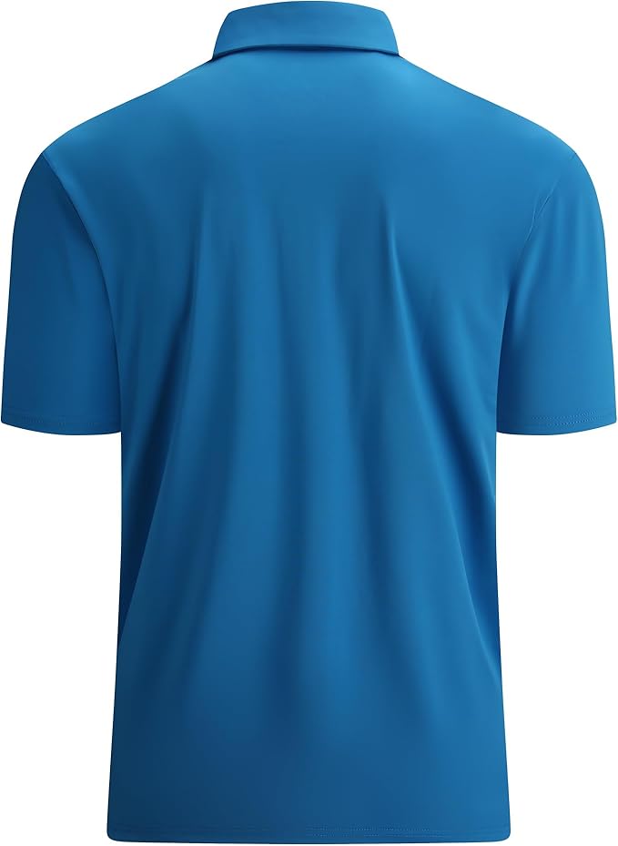 Men's Performance Moisture Wicking Quick-Dry Golf Polo Shirt