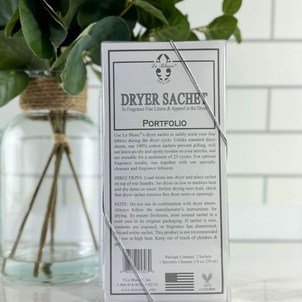 Luxury Dryer Sachets for Fine Linens - Neutral Grey, Double Pack