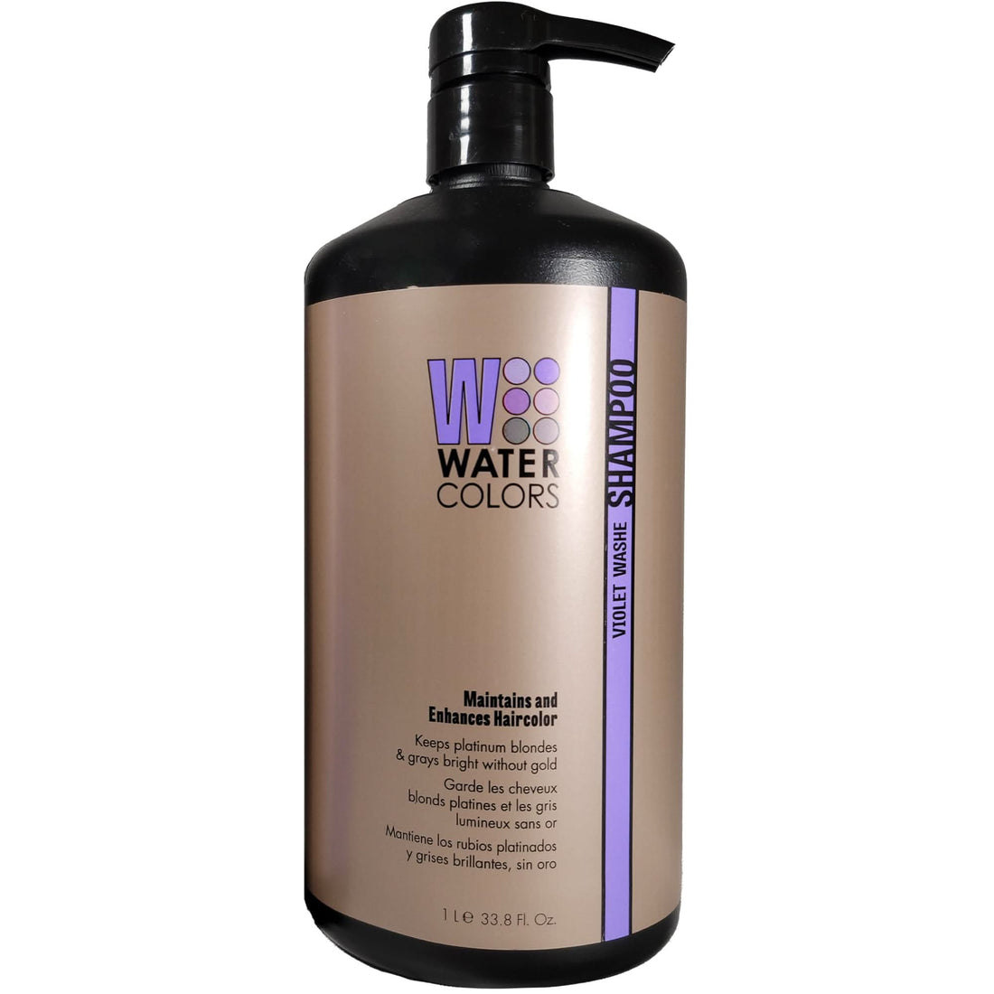 Bottle of Watercolors Violet Washe Color Depositing Shampoo 33.8 oz