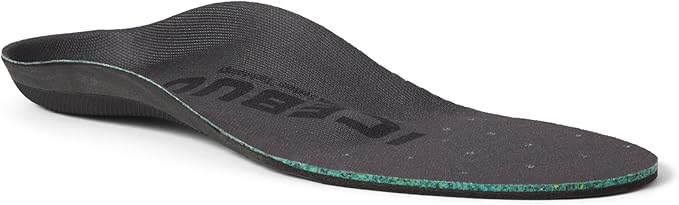 Icebug Comfort Insoles with Dynamic Arch Support, Charcoal Medium Arch, M 8/W 9.5-10