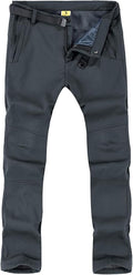 TBMPOY Men's Snow Ski Hiking Pants Waterproof Winter Fleece Lined Pants Camping Skiing Ice Fishing Pants with Belt