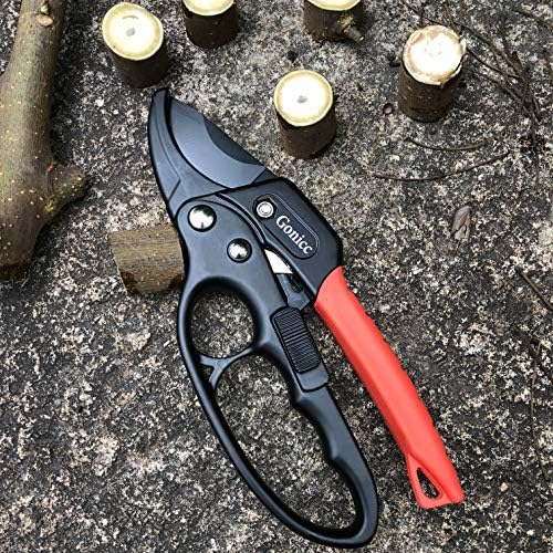 gonicc 8" Professional Ratchet Anvil Pruning Shears