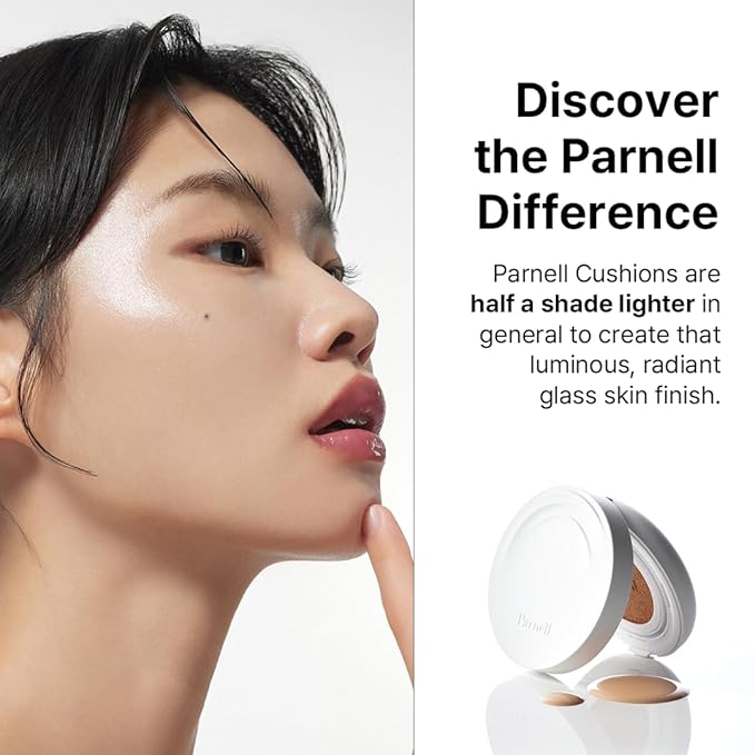 Parnell Cicamanu Serum Cushion - Moisturizing Foundation for Soothing, Coverage, Glass Skin and Lightweight for Sensitive and Dry Skin Pearl Skin (0.52 Fl Oz) (29N)