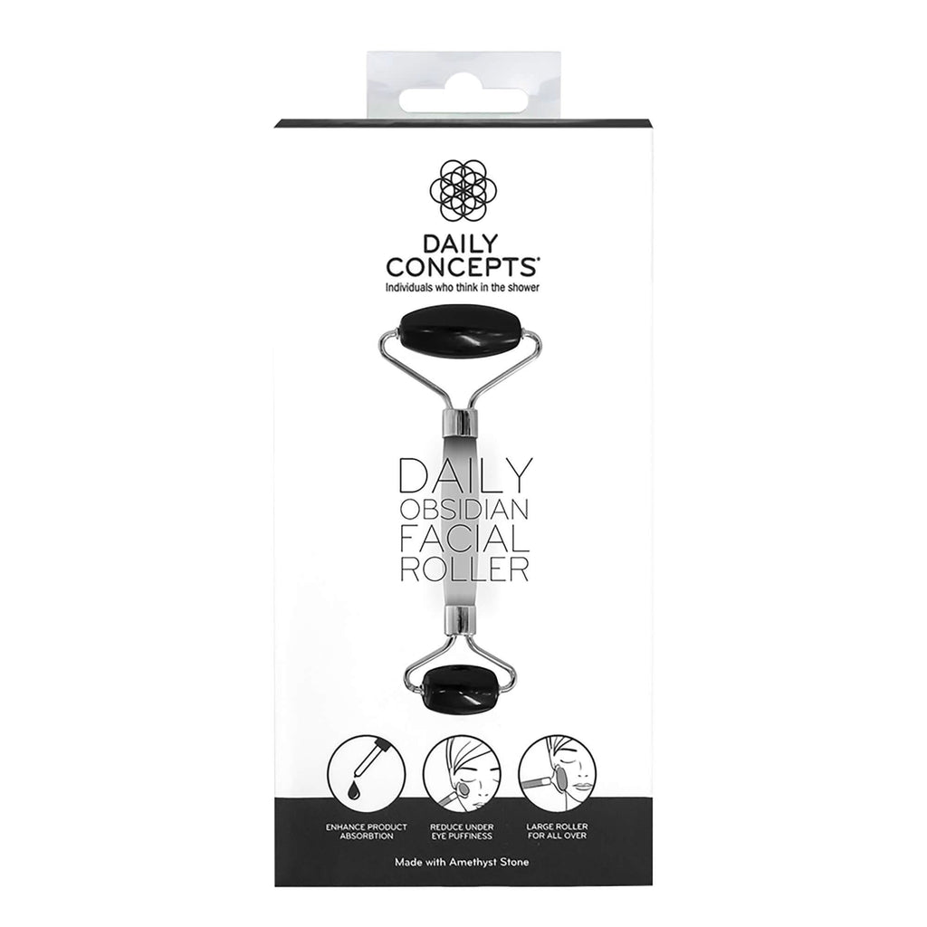 Daily Obsidian Facial Roller for Lymphatic Drainage and Glow