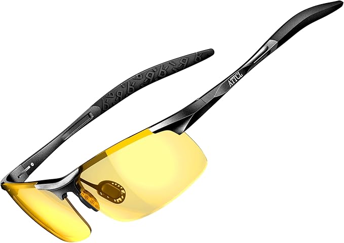 ATTCL Men's Sports Polarized Sunglasses Men for Driving running Fishing Golf - UV Protection Sun glasses Metal Frame