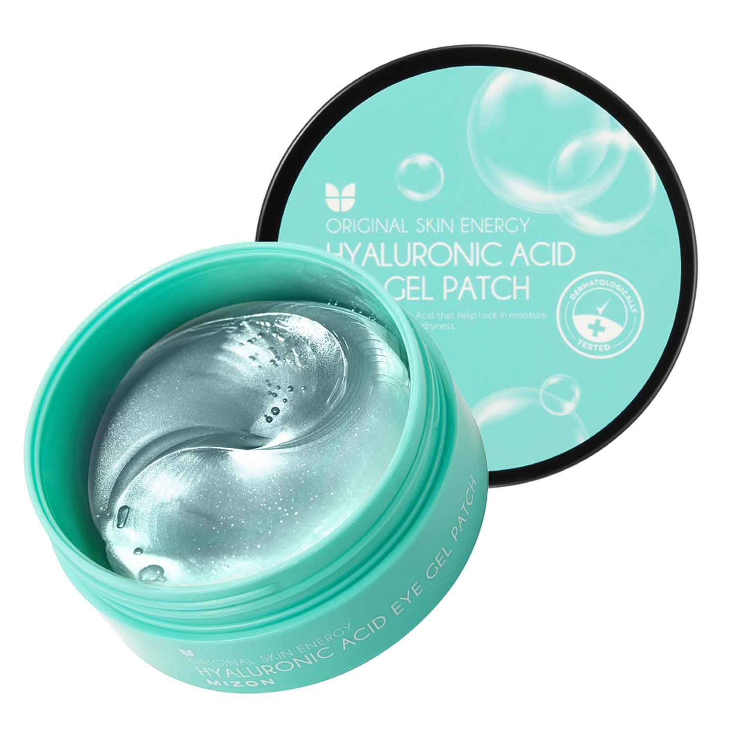 MIZON Hyaluronic Acid aqua-colored hydrogel eye patches in 30-pair pack