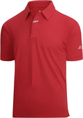 Performance jacquard golf polo shirt with hidden placket detail.